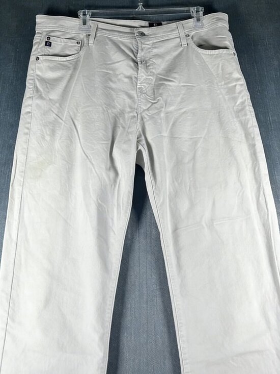 Other - Adriano Goldschmied Men Jeans White The Everett Slim Fit Straight Leg Size 40x32